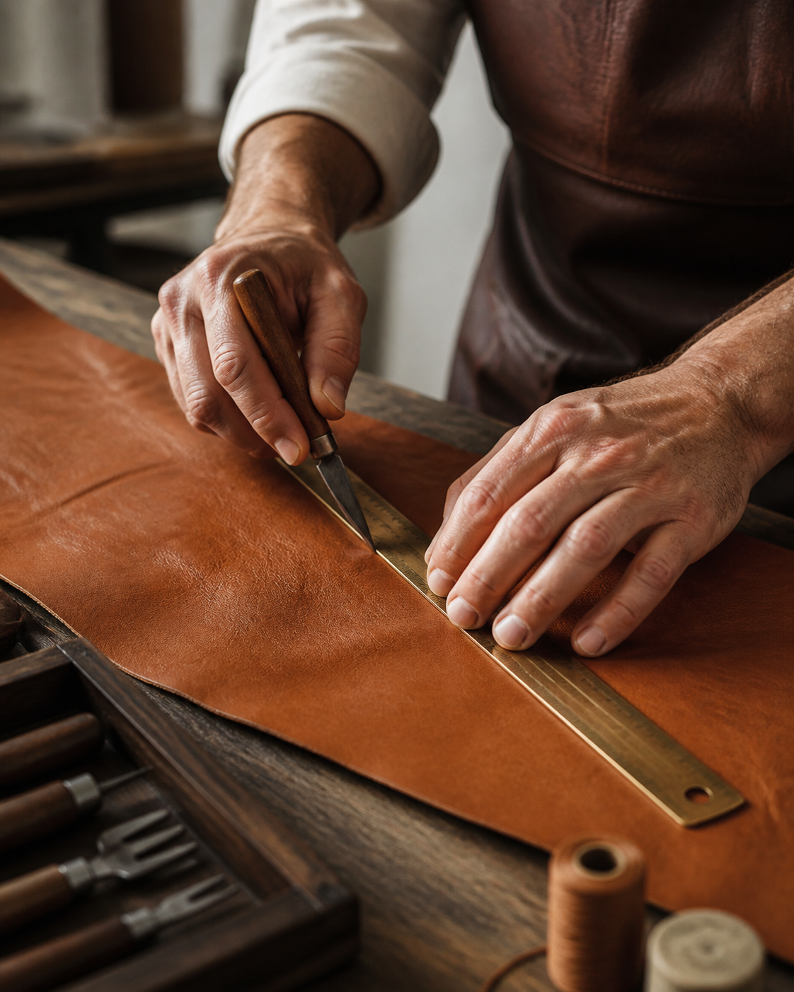 Leather furniture craftsmanship
